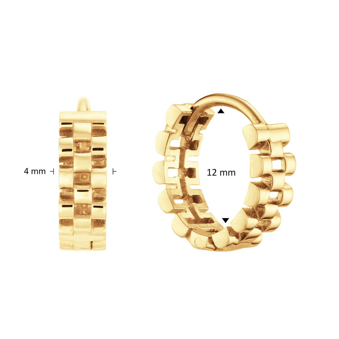 14K Yellow Gold Small Hoop Gold Earrings