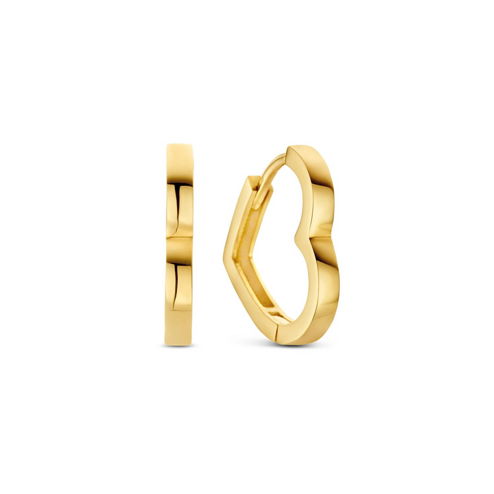 14K Yellow Gold Medium Hoop Gold Earrings