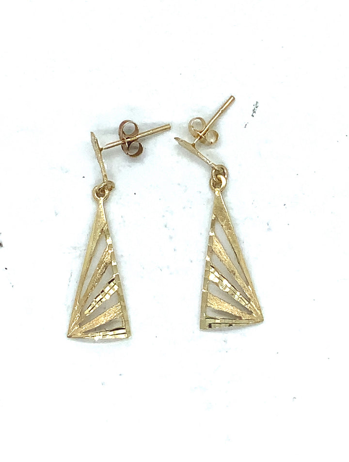 10K Yellow Gold Dangle Gold Earrings