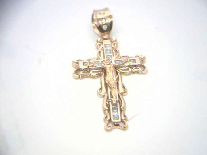 10K Yellow Gold Crucifix, Weight 12.2 Grams, Gold Pendant