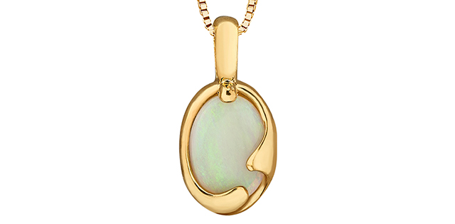 10K Yellow Gold Gemstone Pendant CTW.