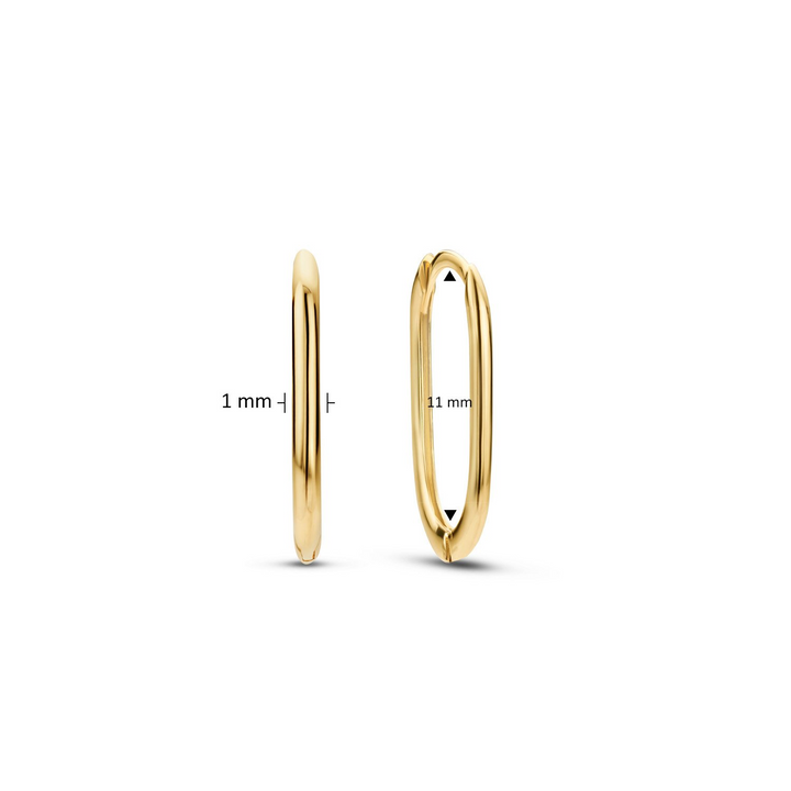 14K Yellow Gold Small Hoop Gold Earrings