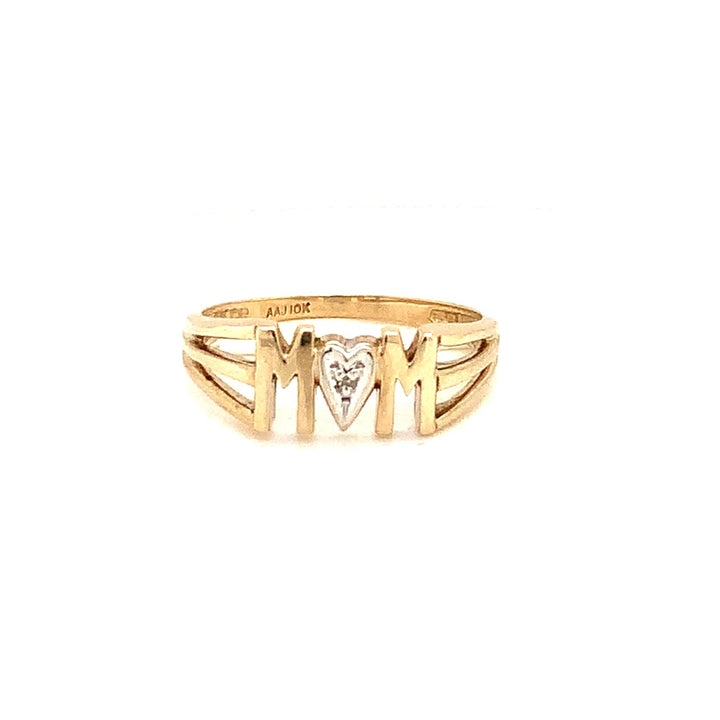 Women's 10K Yellow Gold Round Single Cut Diamond, Fashion Ring