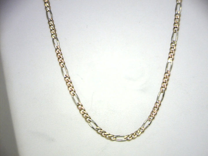 10K Tri Tone Figaro 16 ", Weight 6.2 ,Gold Chain