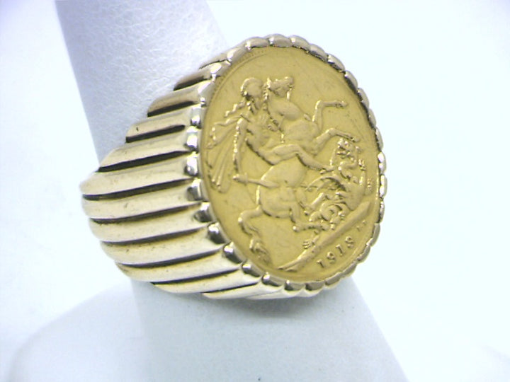 Gold Fashion Ring  -  Men'