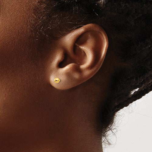 14K Yellow Gold Stud Gold Earrings