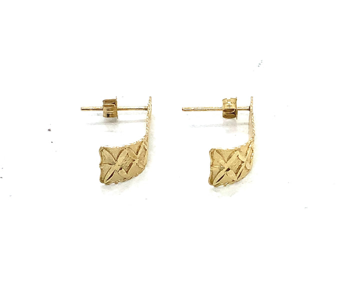 10K Yellow Gold Stud Gold Earrings