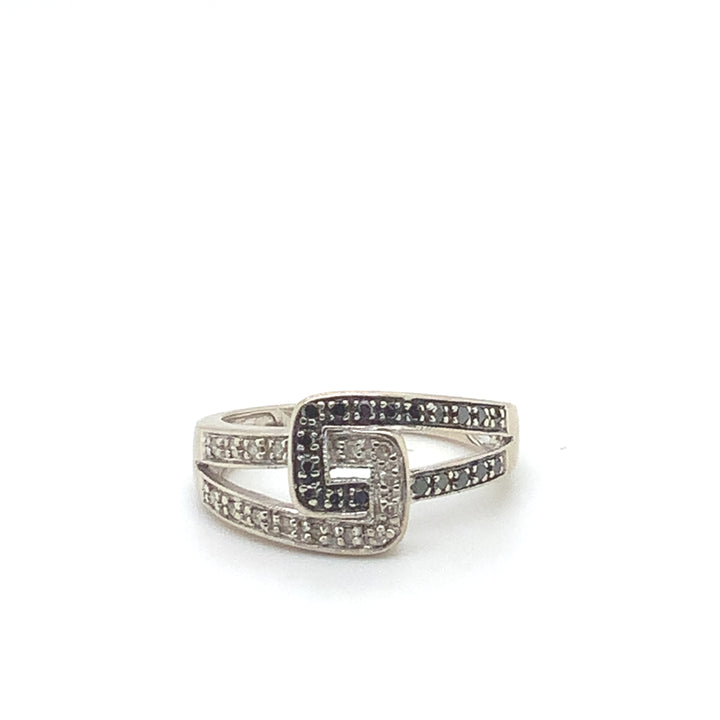 Women's 10K White Gold Round Single Cut Diamond, Fashion Ring