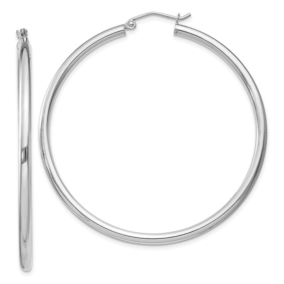 Sterling Silver Large Hoop Silver Earrings