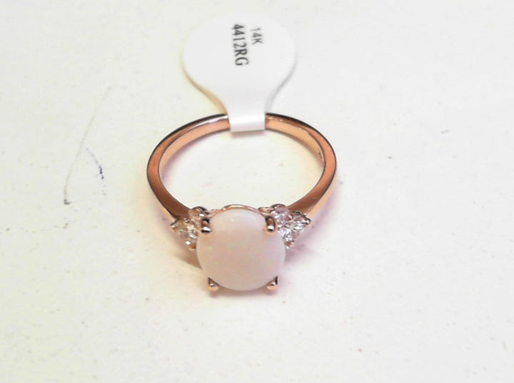 14K Rose Gold Gemstone ring CTW.