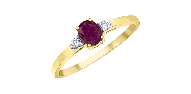 10K Yellow Gold Gemstone ring CTW.