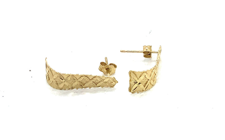 10K Yellow Gold Stud Gold Earrings