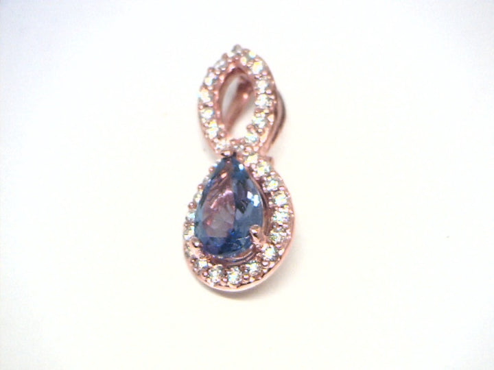 14K Rose Gold Gemstone Pendant CTW.