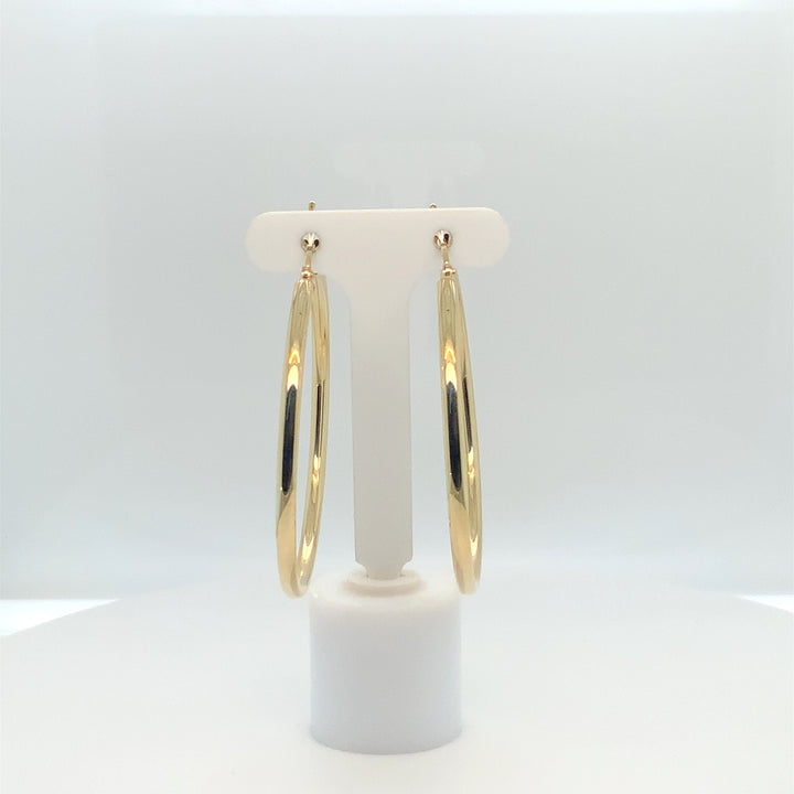 14K Yellow Gold Large Hoop Gold Earrings