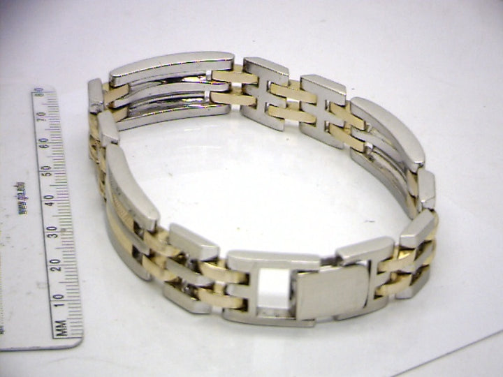 14K Two Tone 8 ", Weight 61.5 Grams, Gold Bracelet