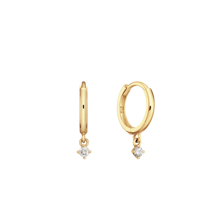 14K Yellow Gold Small Hoop Gold Earrings