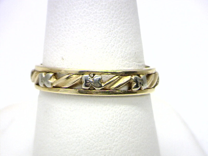 Women's 14K Two Tone Wedding Band