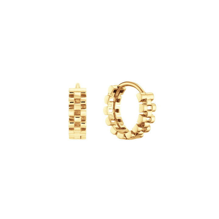 14K Yellow Gold Small Hoop Gold Earrings