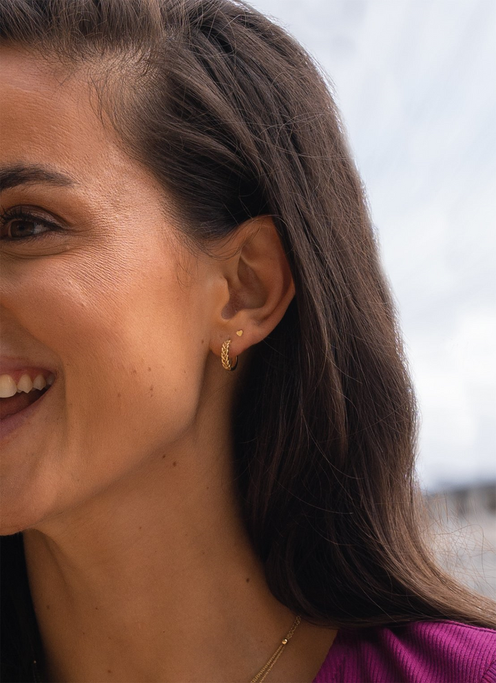 14K Yellow Gold Small Hoop Gold Earrings