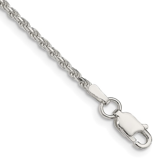 Sterling Silver Rope 9 ", Weight ,Silver Bracelet