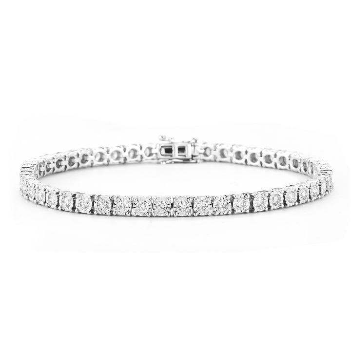 14K White Gold 1.00CT Diamond Tennis Bracelet