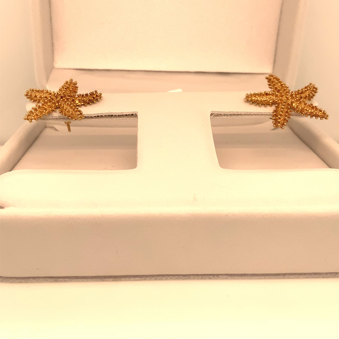 14K Yellow Gold Stud Gold Earrings