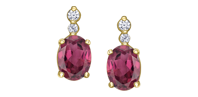 10K Yellow Gold Drop Gemstone Earrings CTW.