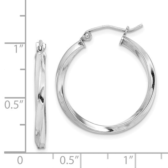 Sterling Silver Medium Hoop Silver Earrings