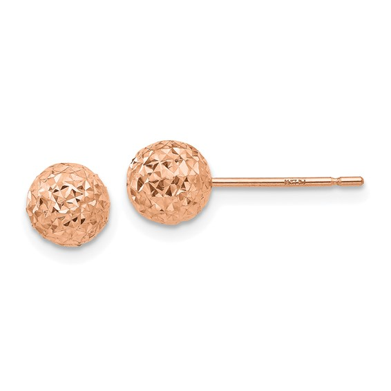 14K Rose Gold Stud Gold Earrings