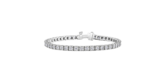 10K White Gold 2.00CT Diamond Tennis Bracelet