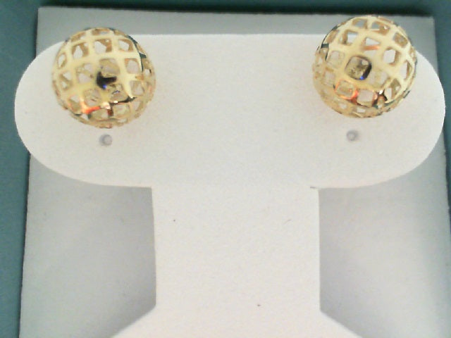 10K Yellow Gold Stud Gold Earrings