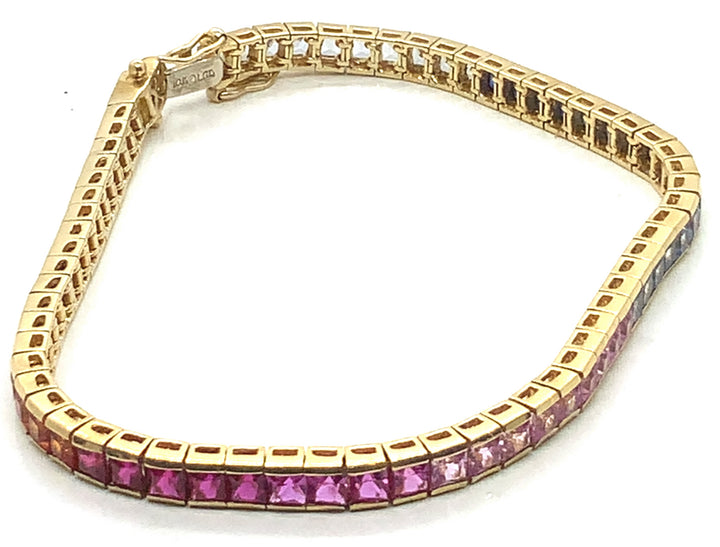 10K Yellow Gold Tennis 7.5 ", Weight 12.33 Grams, Gold Bracelet