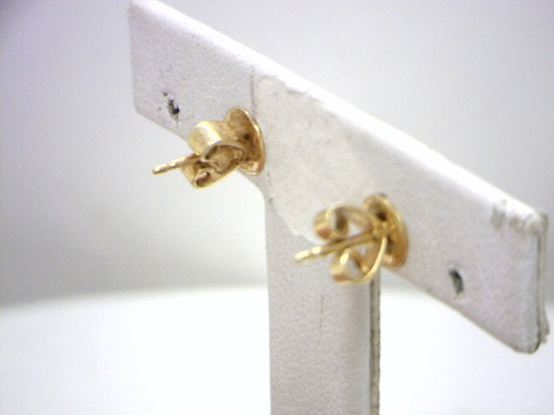 14K Yellow Gold Button Gemstone Earrings 1.00CTW.