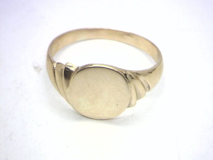 Women's 10K Yellow Gold Signet Size 5.5 , Fashion Ring