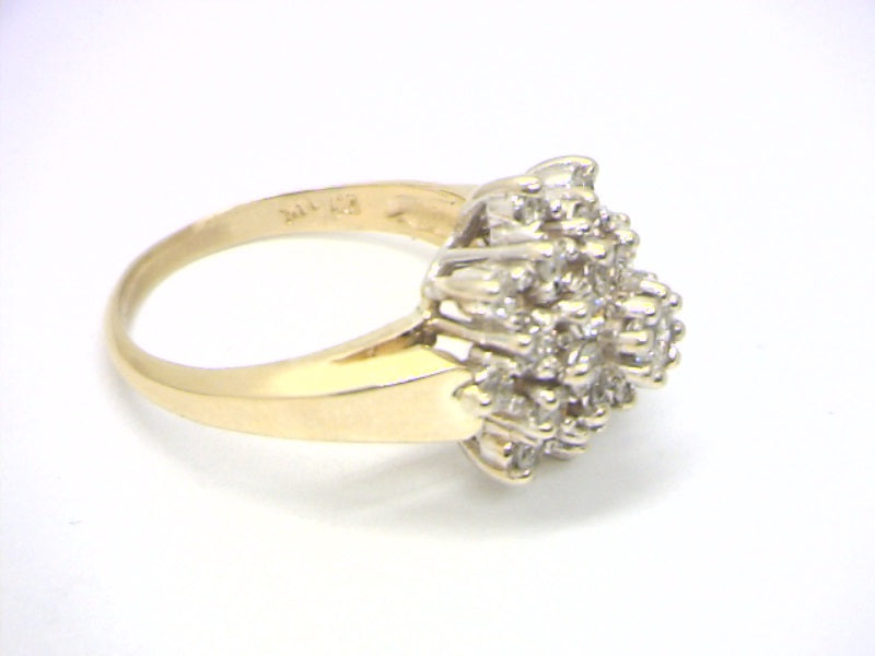 Women's 14K Two Tone 0.50 Round Brilliant Cut Diamond, Fashion Ring