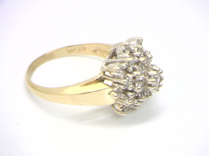 Women's 14K Two Tone 0.50 Round Brilliant Cut Diamond, Fashion Ring