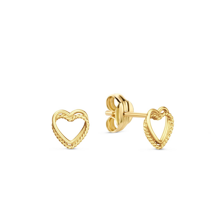 14K Yellow Gold Stud Gold Earrings