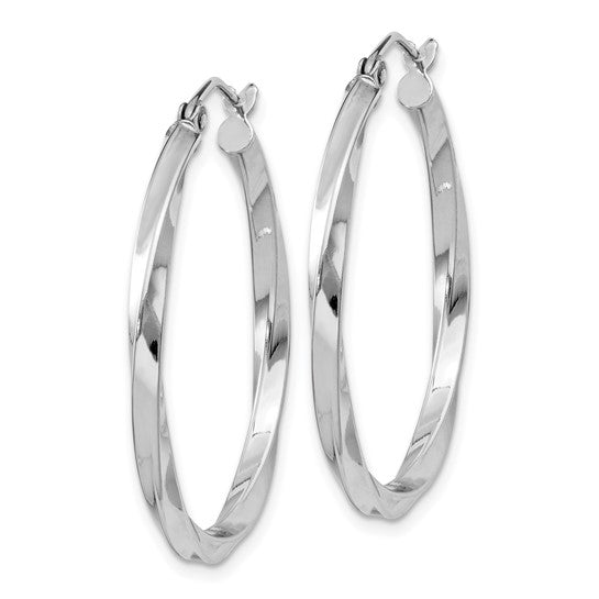 Sterling Silver Medium Hoop Silver Earrings