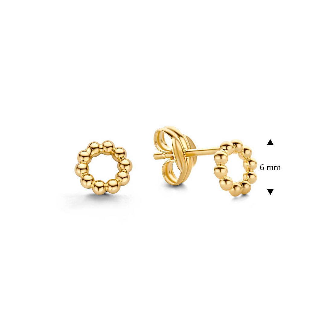 14K Yellow Gold Stud Gold Earrings