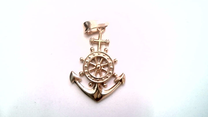 10K Yellow Gold Anchor, Weight 7.9 Grams, Gold Pendant