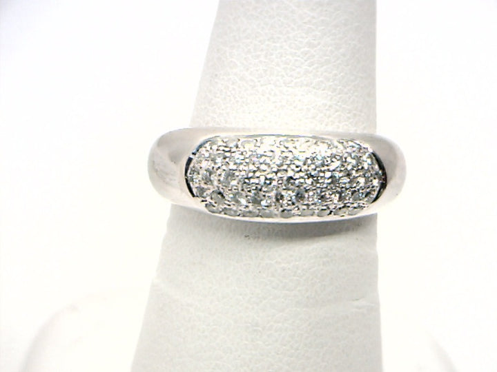 Women's 14K White Gold 0.50 Round Brilliant Cut Diamond, Fashion Ring