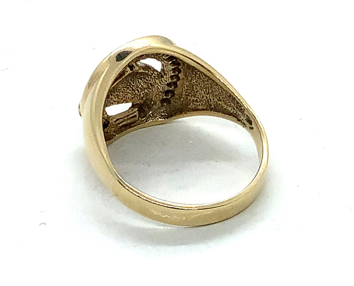 Men's 10K Yellow Gold 0.20 Round Brilliant Cut Size 9.5 Fashion Ring