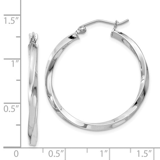 Sterling Silver Medium Hoop Silver Earrings