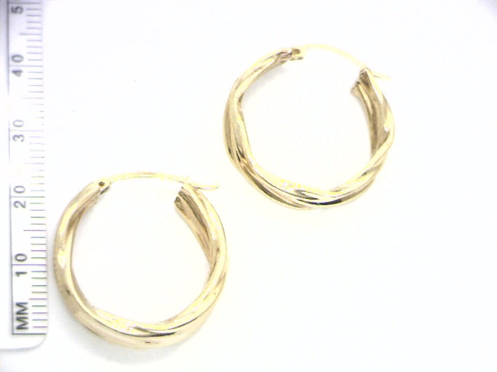 10K Yellow Gold Large Hoop Gold Earrings