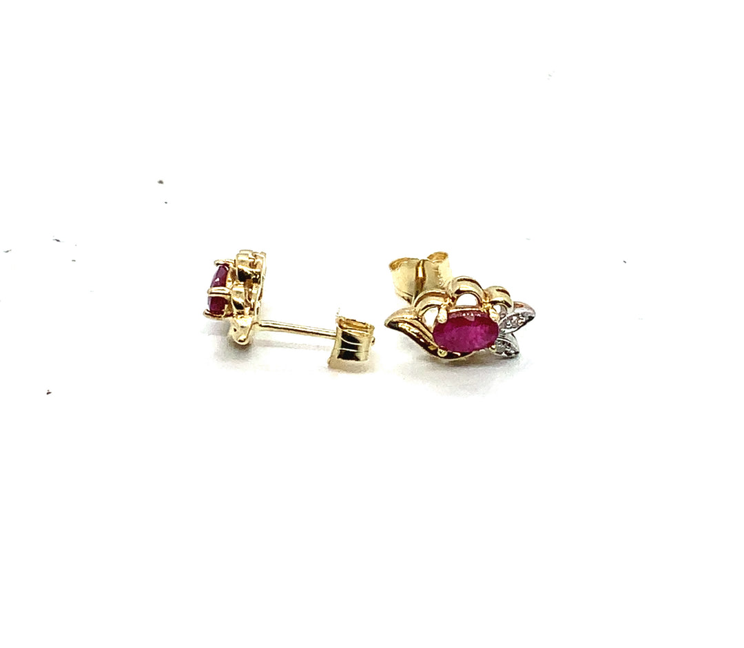 10K Yellow Gold Stud Gold Earrings