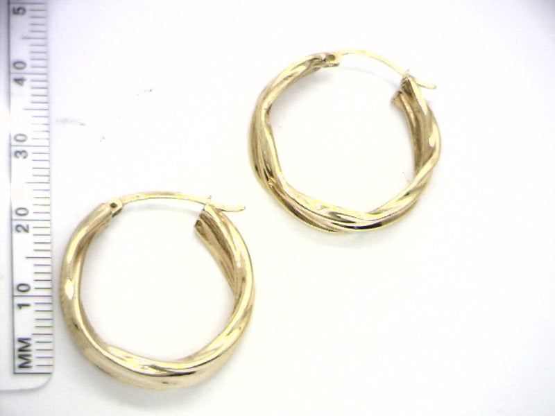 10K Yellow Gold Large Hoop Gold Earrings