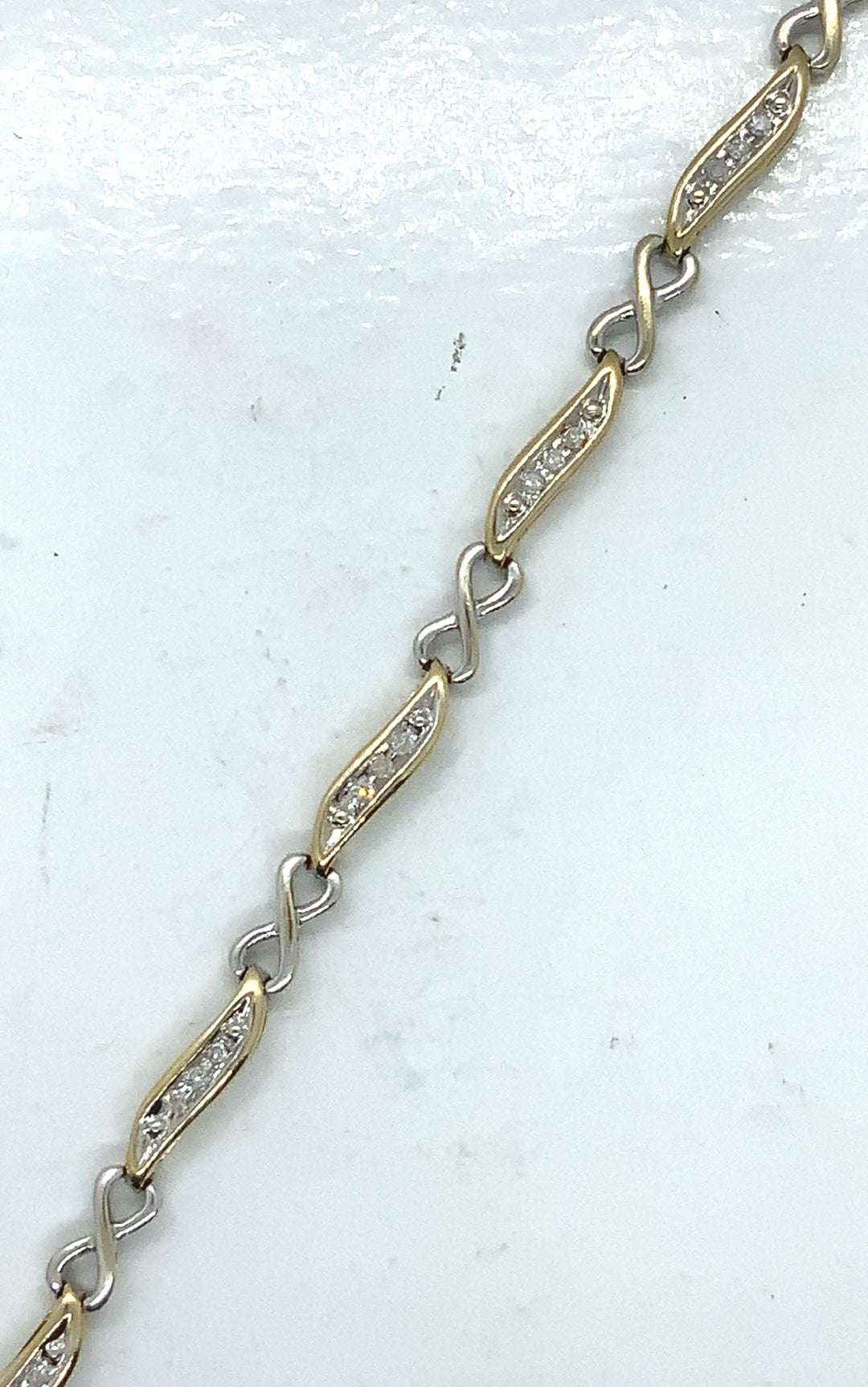 10K Two Tone 7 ", Weight 7.18 Grams, Gold Bracelet