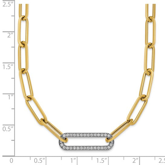 14K Yellow Gold Diamond Necklace CTW.