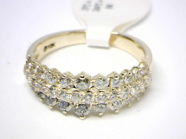 Women's 10K Two Tone 1.00 Round Brilliant Cut Diamond, Fashion Ring