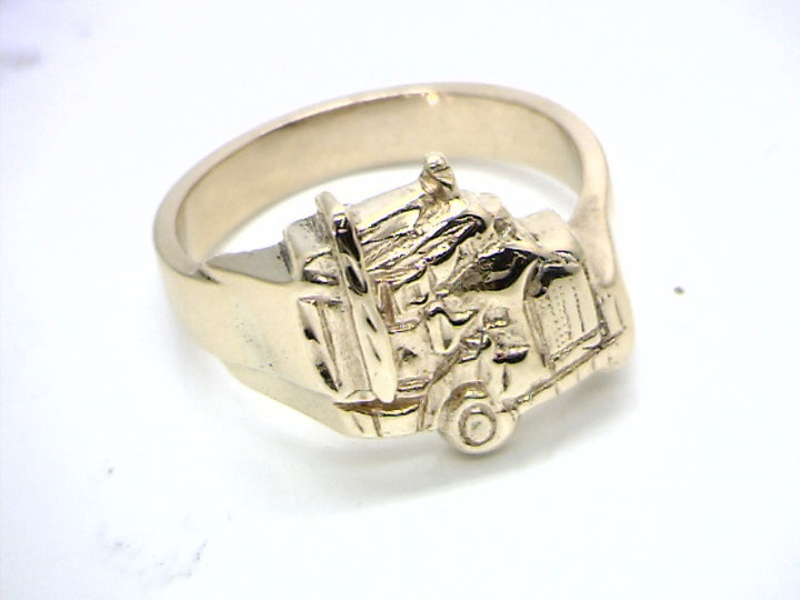 Men's 10K Yellow Gold Truck Size 10.5 Fashion Ring